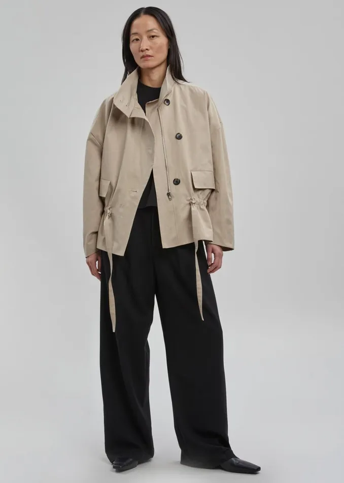 Women The Frankie Shop Outerwear Myro Drawstring Jacket Beige