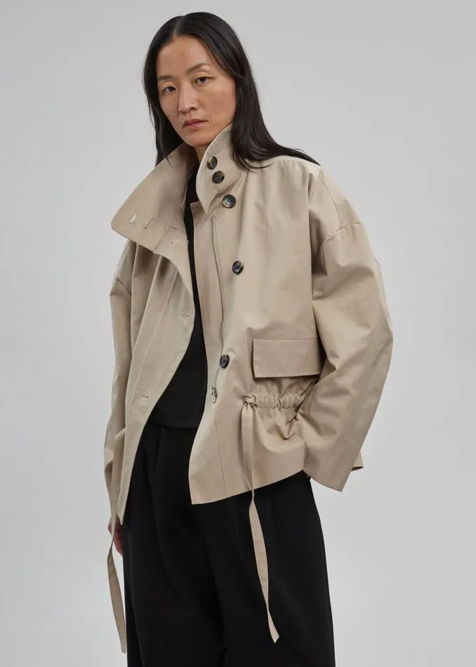 Women The Frankie Shop Outerwear Myro Drawstring Jacket Beige