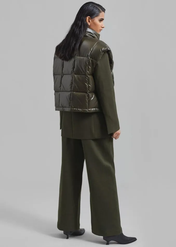 Women The Frankie Shop Outerwear Naomi Puffer Vest Olive