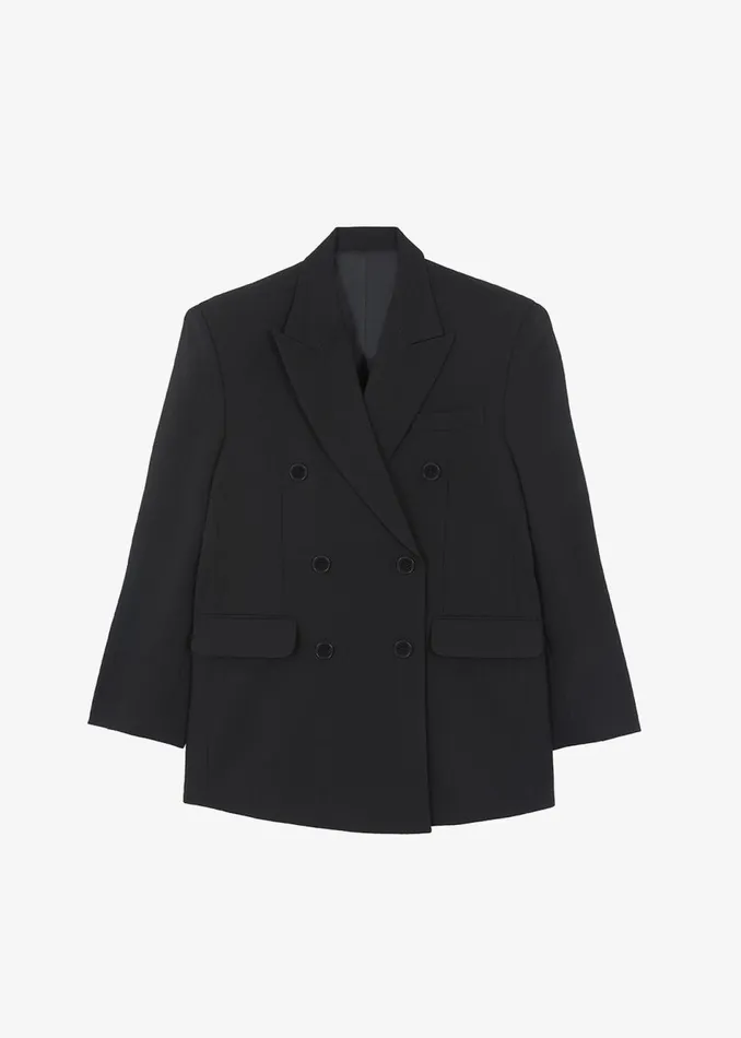 Women The Frankie Shop Outerwear Nessi Double Breasted Blazer Black