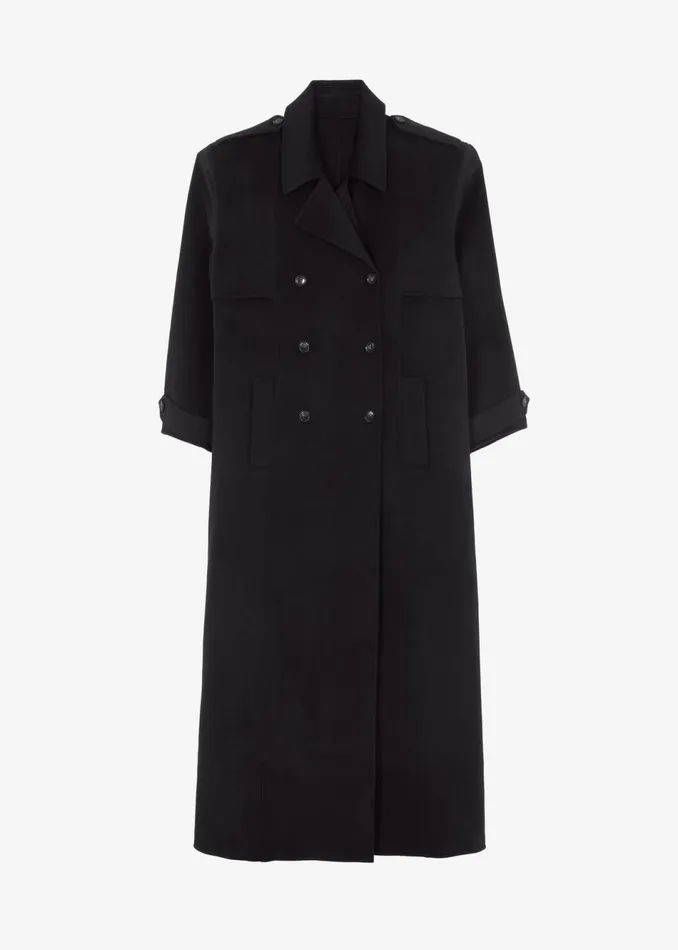 Women The Frankie Shop Outerwear Nikola Padded Trench Coat Black
