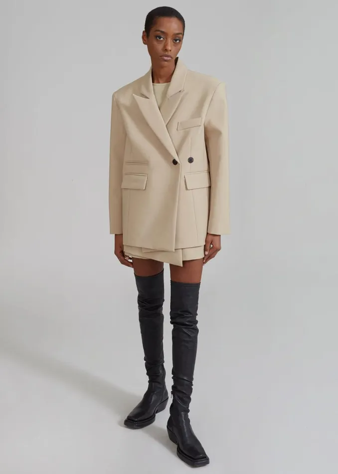 Women The Frankie Shop Outerwear Paige Blazer Beige