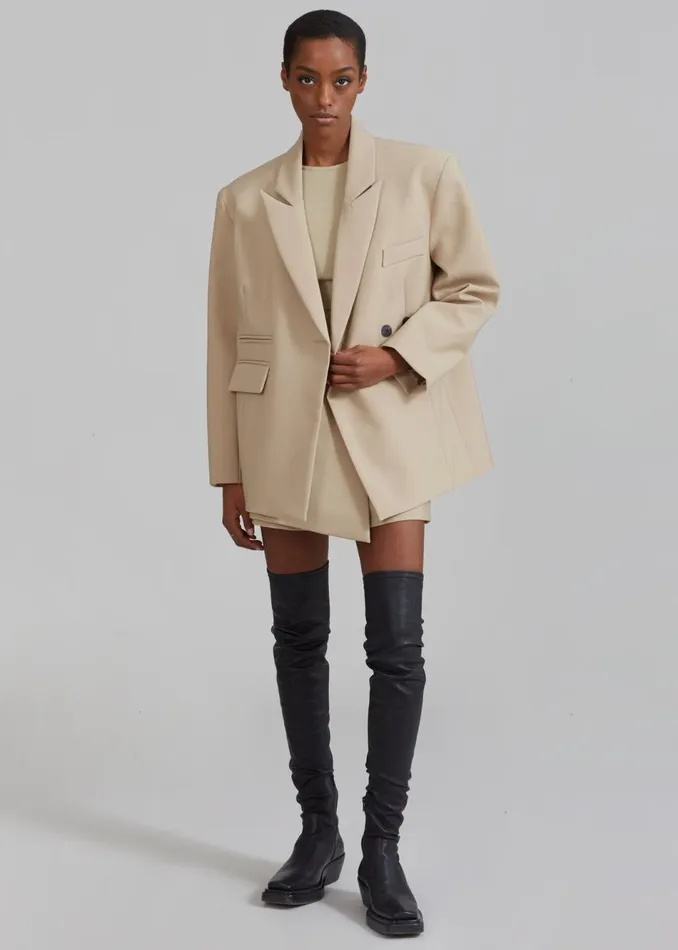 Women The Frankie Shop Outerwear Paige Blazer Beige