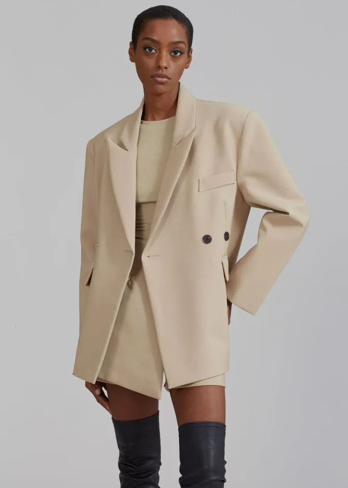 Women The Frankie Shop Outerwear Paige Blazer Beige