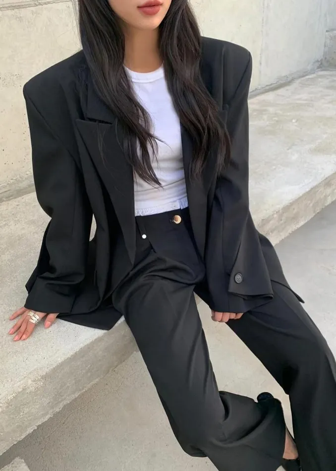 Women The Frankie Shop Outerwear Pia Boxy Blazer Black