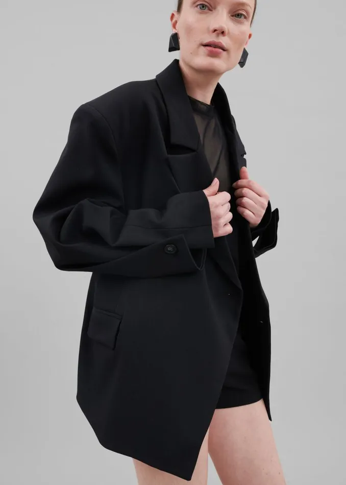 Women The Frankie Shop Outerwear Pia Boxy Blazer Black