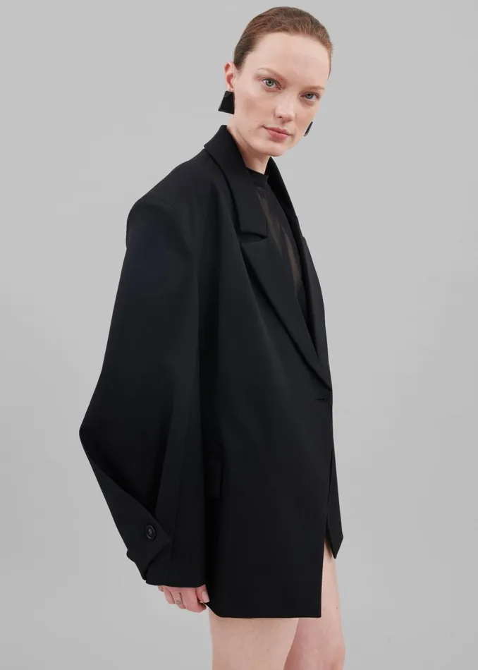 Women The Frankie Shop Outerwear Pia Boxy Blazer Black