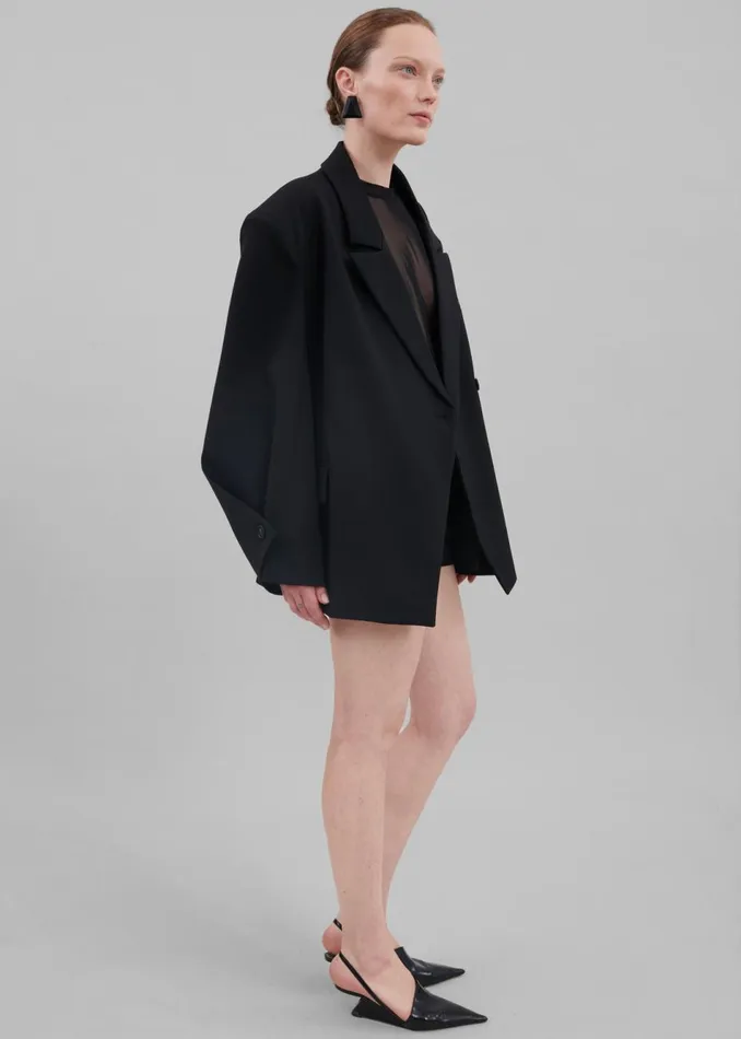 Women The Frankie Shop Outerwear Pia Boxy Blazer Black