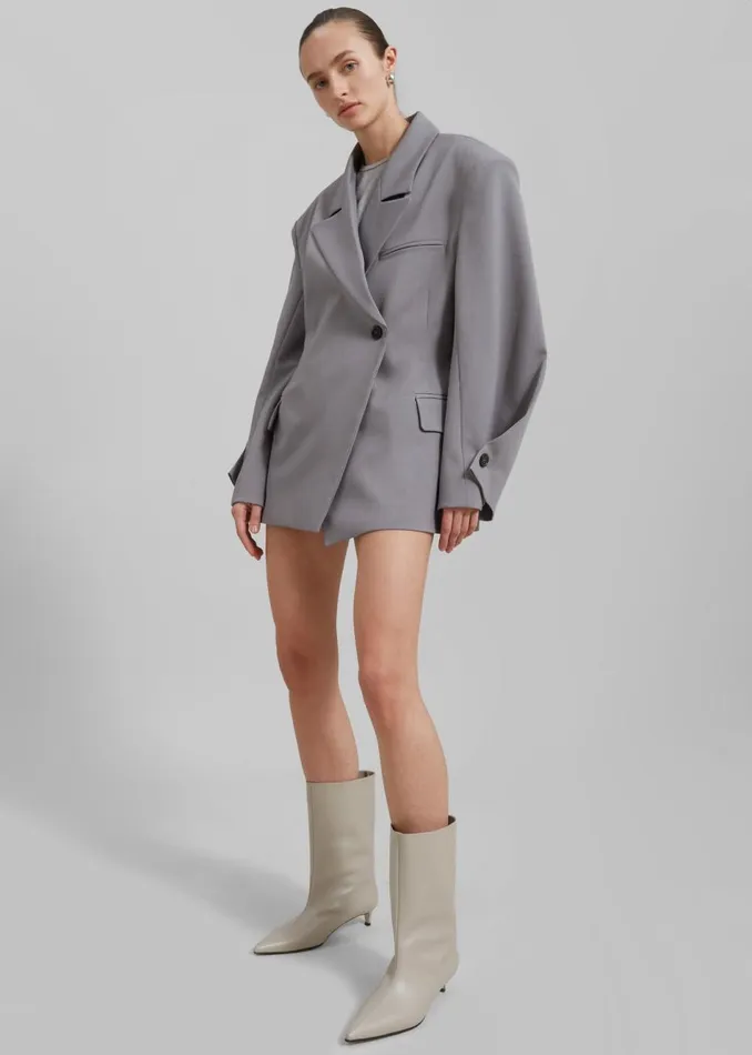 Women The Frankie Shop Outerwear Pia Boxy Blazer Grey