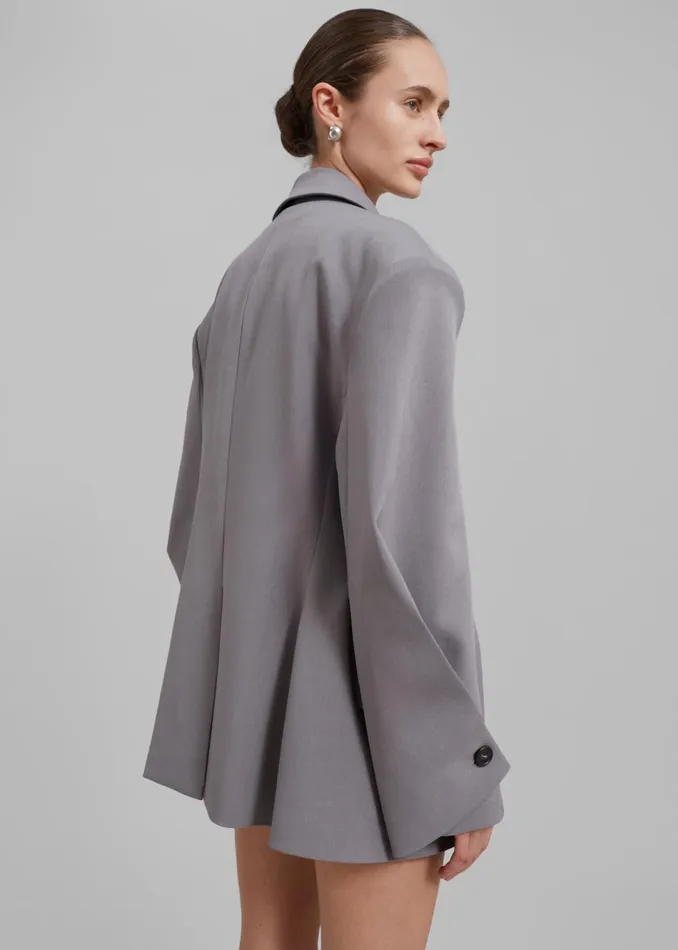 Women The Frankie Shop Outerwear Pia Boxy Blazer Grey