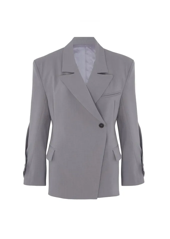 Women The Frankie Shop Outerwear Pia Boxy Blazer Grey
