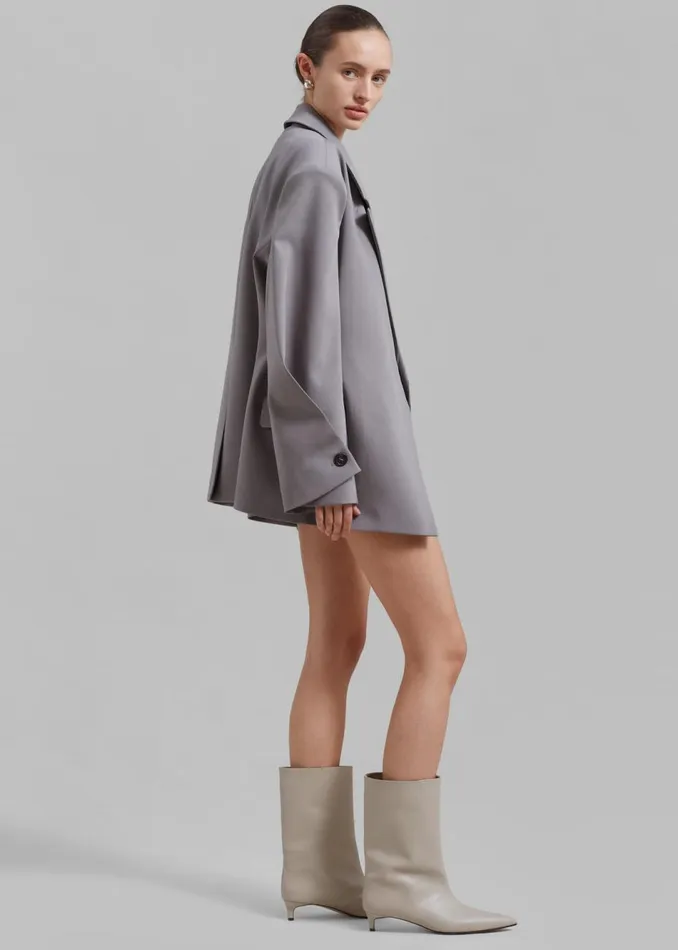 Women The Frankie Shop Outerwear Pia Boxy Blazer Grey