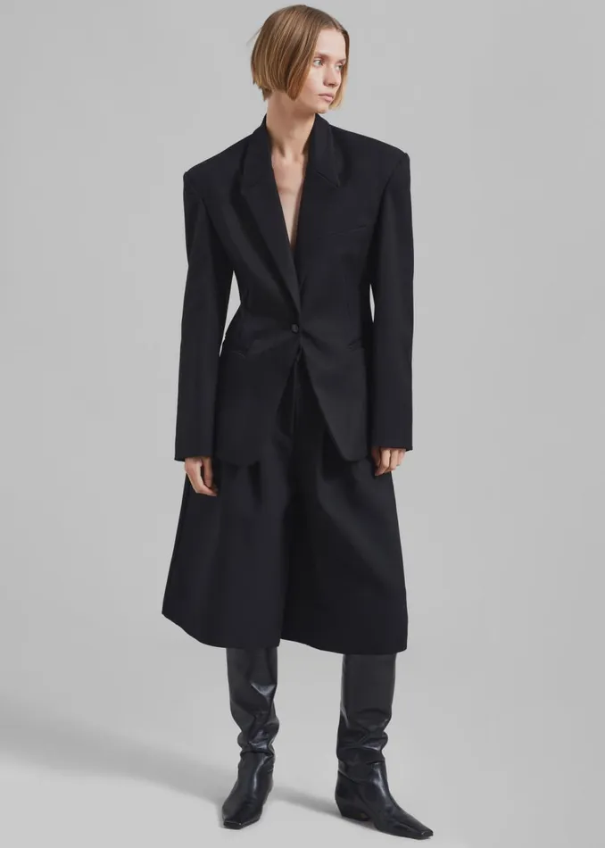 Women The Frankie Shop Outerwear Reagan Boxy Padded Blazer Black