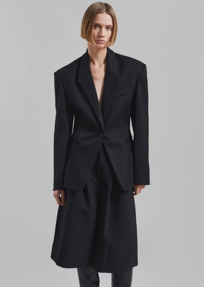 Women The Frankie Shop Outerwear Reagan Boxy Padded Blazer Black