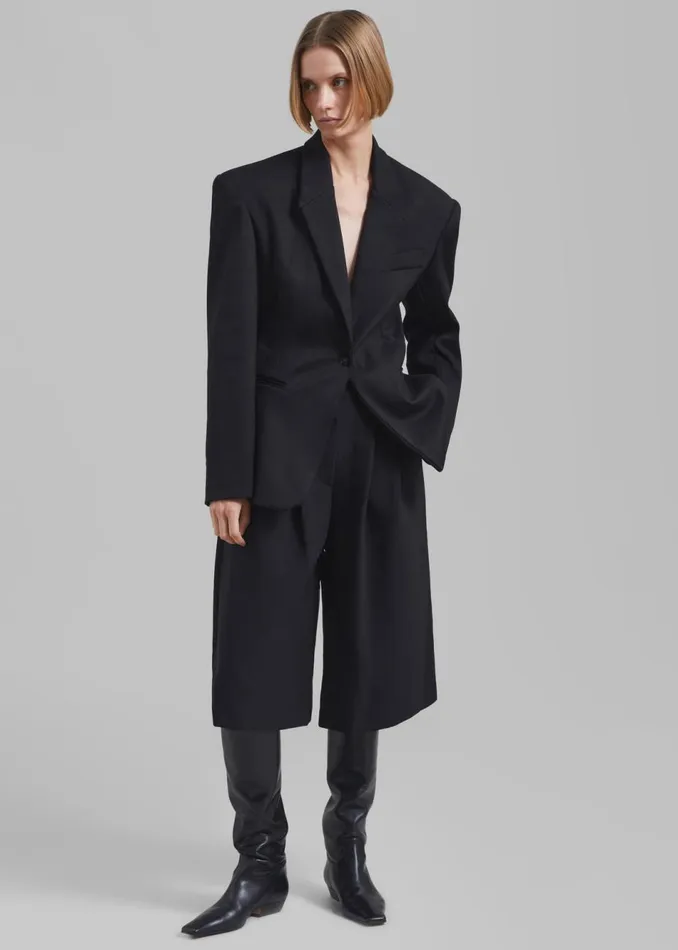 Women The Frankie Shop Outerwear Reagan Boxy Padded Blazer Black