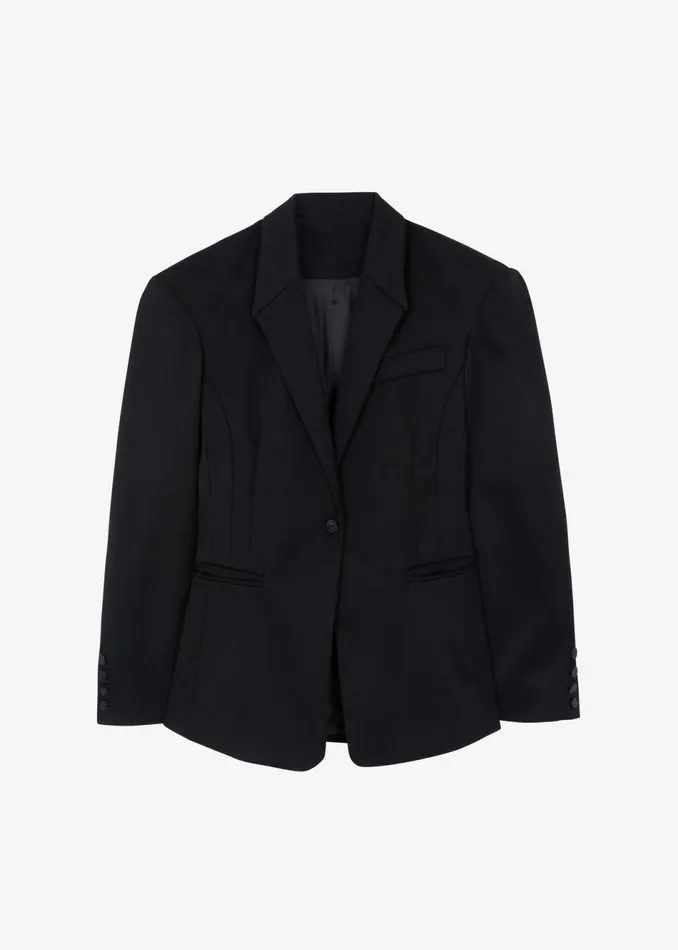 Women The Frankie Shop Outerwear Reagan Boxy Padded Blazer Black