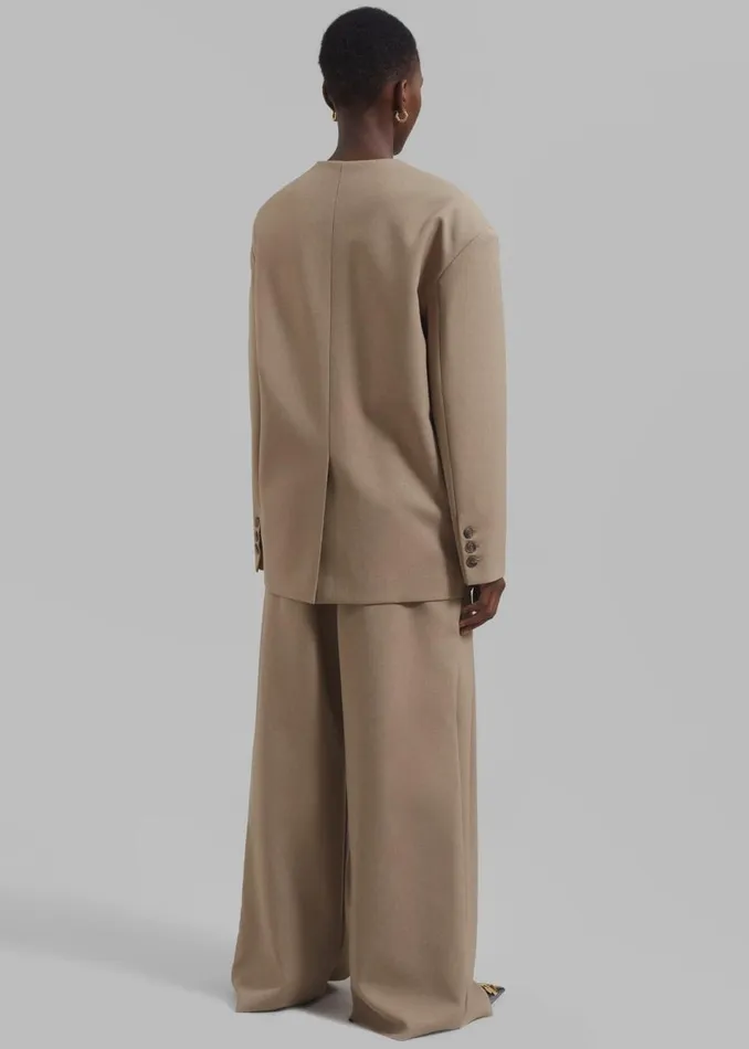 Women The Frankie Shop Outerwear Regina Boxy Blazer Camel