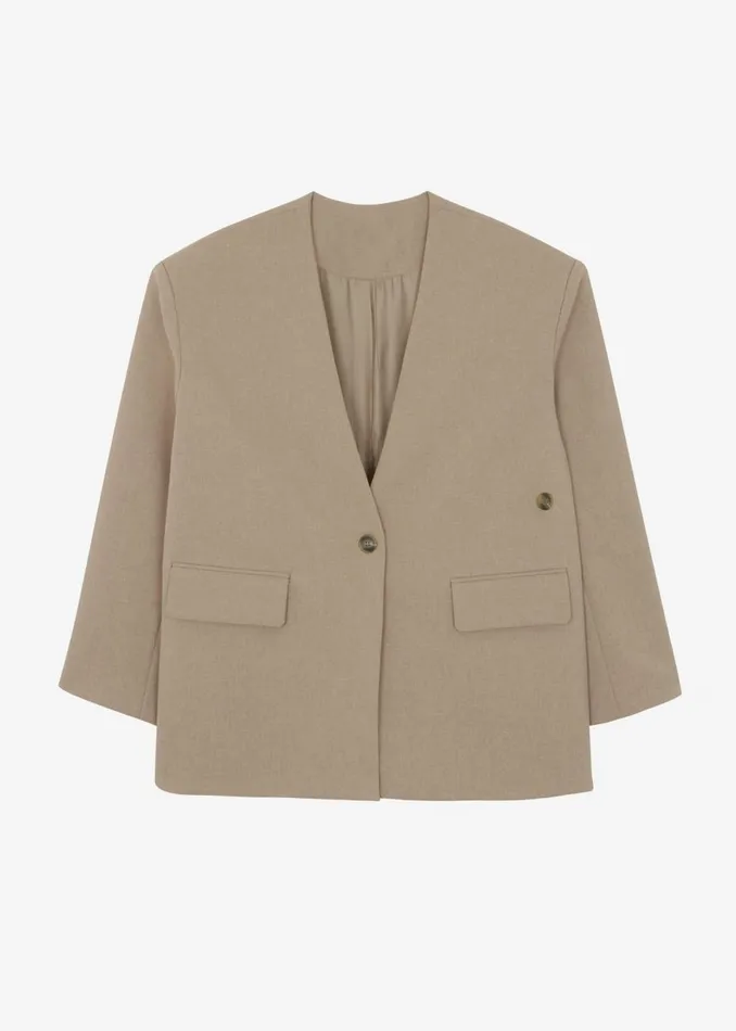 Women The Frankie Shop Outerwear Regina Boxy Blazer Camel