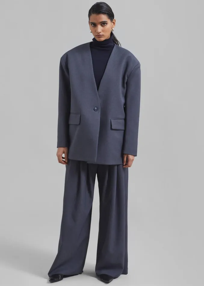 Women The Frankie Shop Outerwear Regina Boxy Blazer Grey