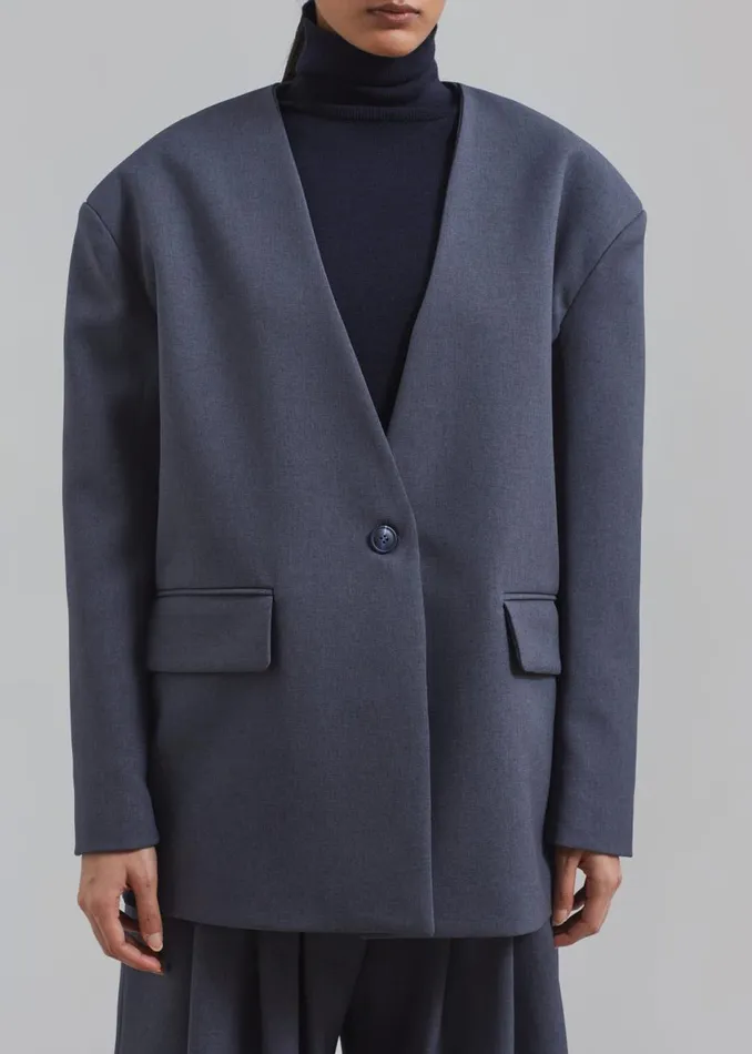 Women The Frankie Shop Outerwear Regina Boxy Blazer Grey