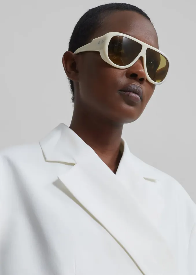 Women The Frankie Shop Outerwear Remain Asymmetric Blazer Egret