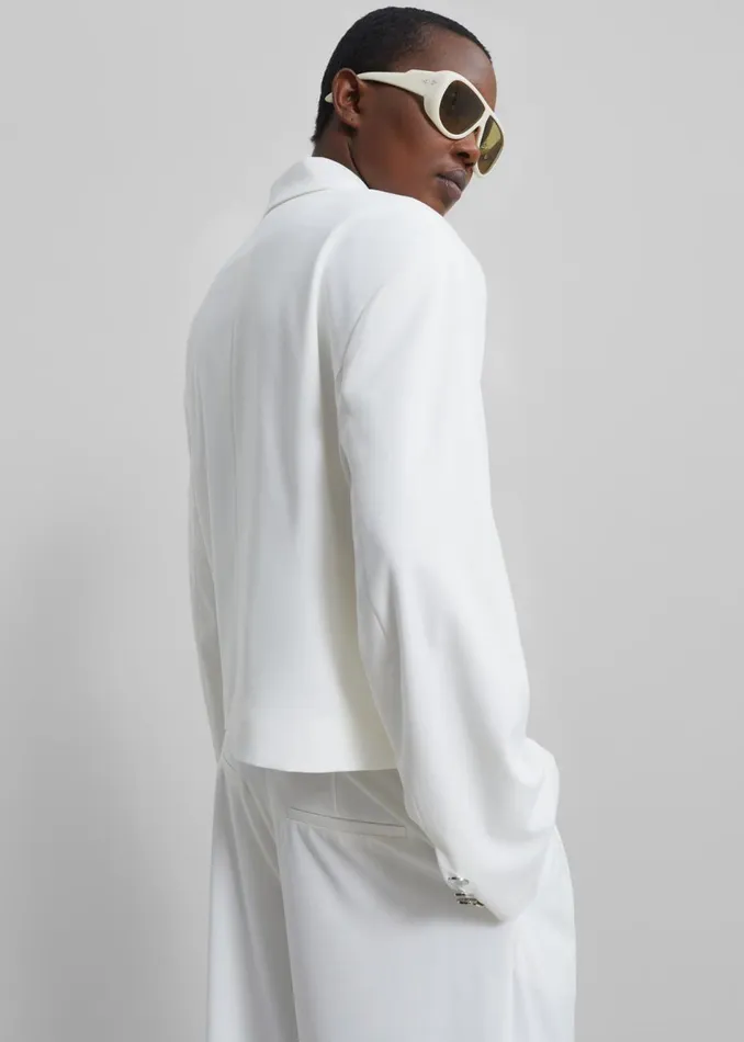 Women The Frankie Shop Outerwear Remain Asymmetric Blazer Egret