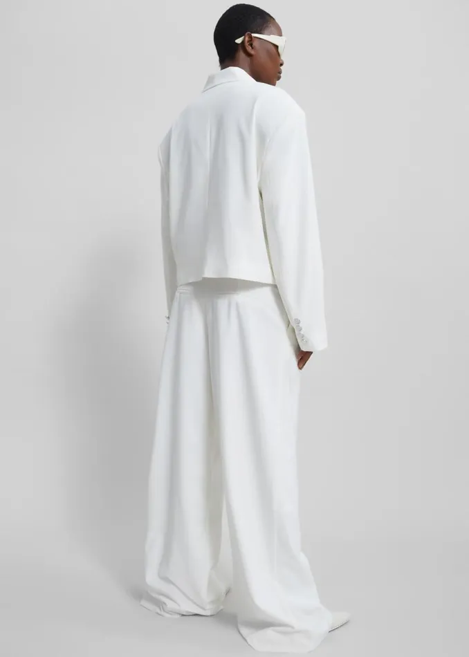Women The Frankie Shop Outerwear Remain Asymmetric Blazer Egret