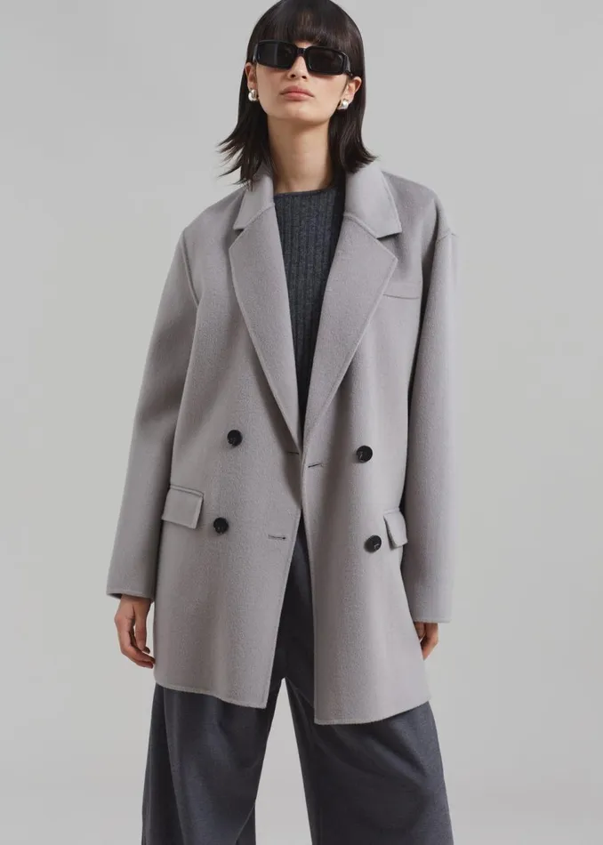 Women The Frankie Shop Outerwear Renata Wool Blazer Grey