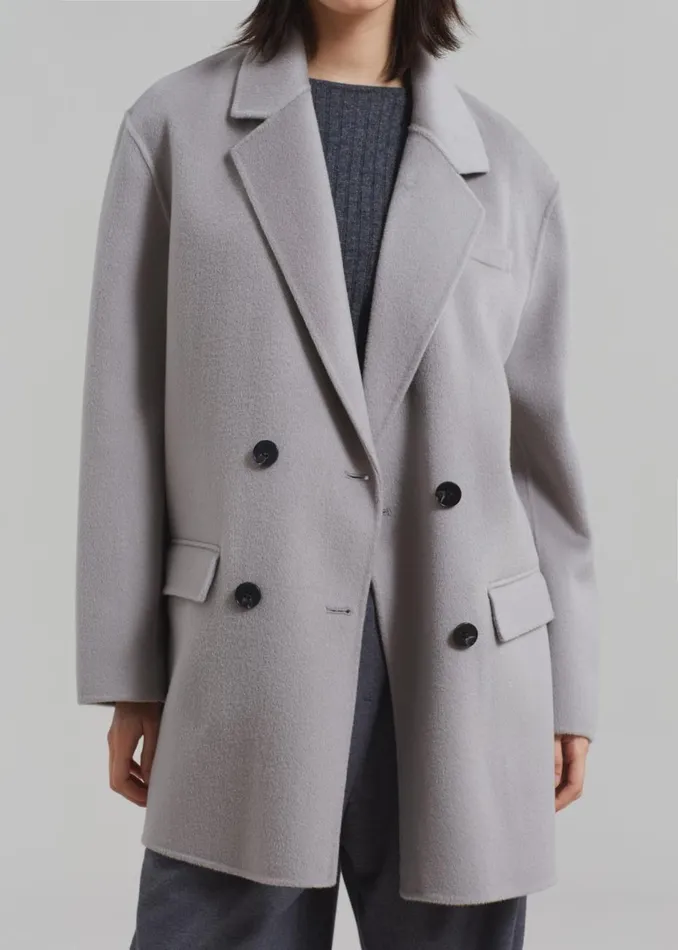 Women The Frankie Shop Outerwear Renata Wool Blazer Grey