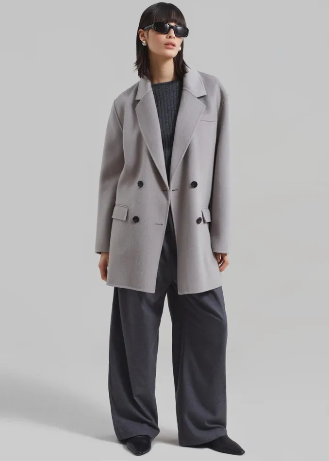 Women The Frankie Shop Outerwear Renata Wool Blazer Grey