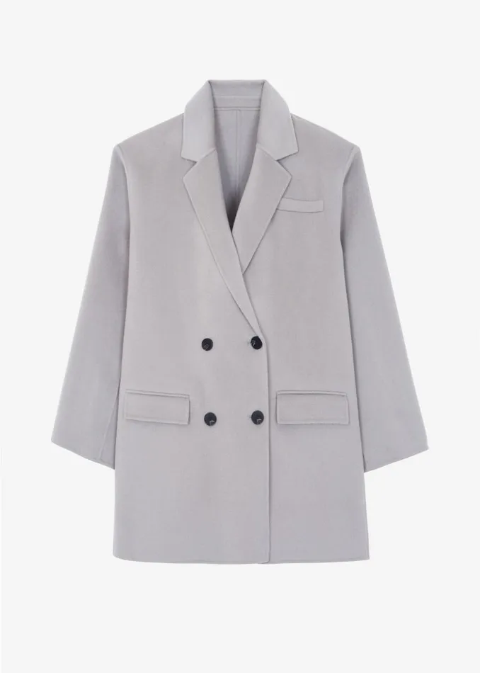 Women The Frankie Shop Outerwear Renata Wool Blazer Grey