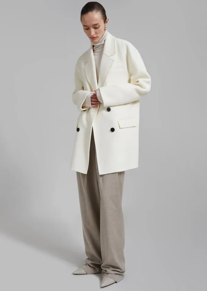 Women The Frankie Shop Outerwear Renata Wool Blazer Ivory