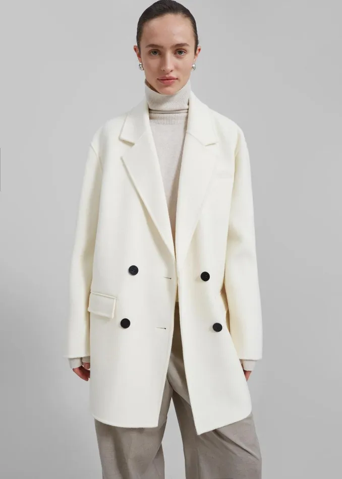 Women The Frankie Shop Outerwear Renata Wool Blazer Ivory