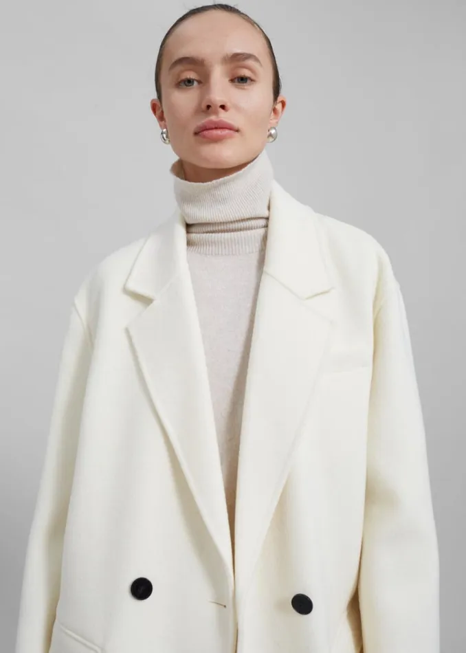 Women The Frankie Shop Outerwear Renata Wool Blazer Ivory