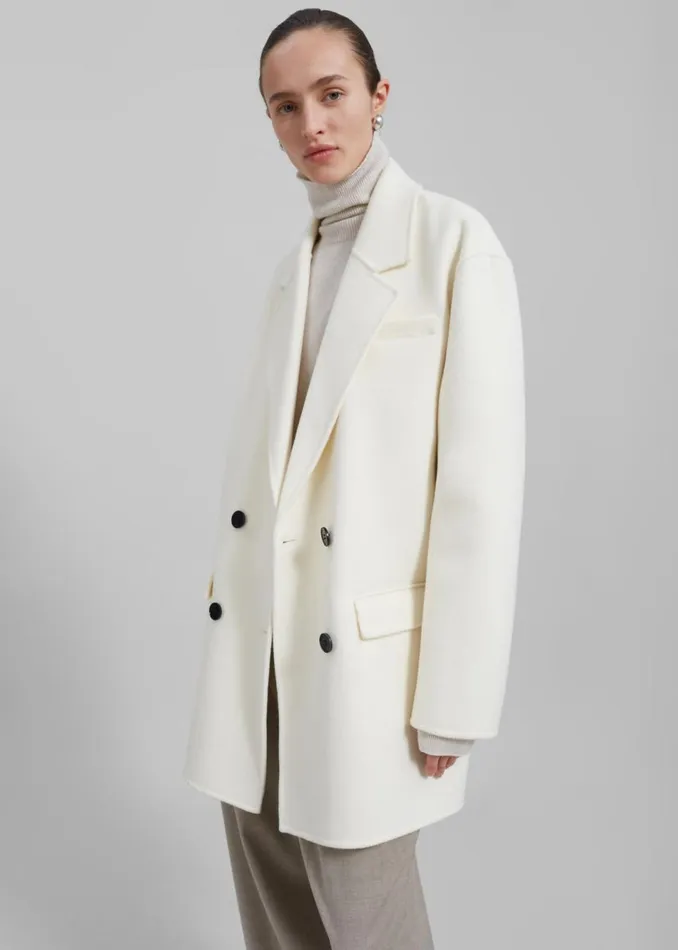 Women The Frankie Shop Outerwear Renata Wool Blazer Ivory