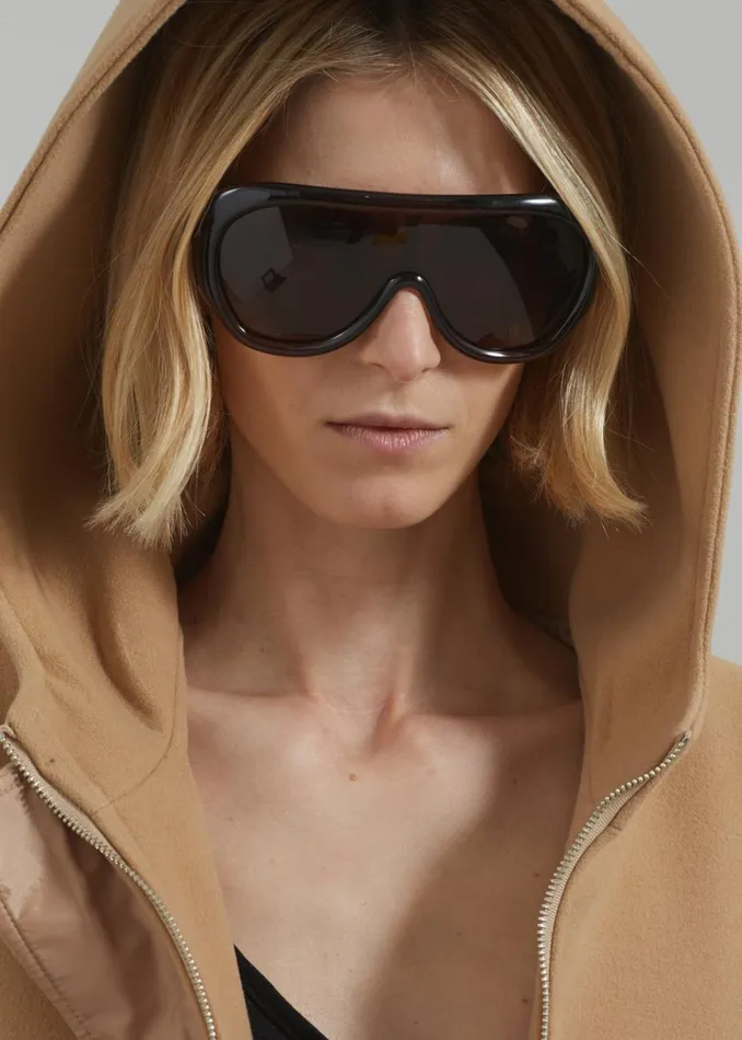 Women The Frankie Shop Outerwear Rey Zip Up Hoodie Beige