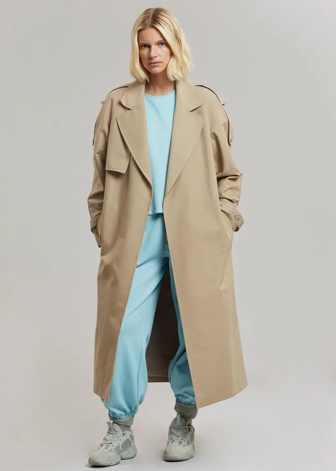 Women The Frankie Shop Outerwear Rhodes Trench Coat Natural