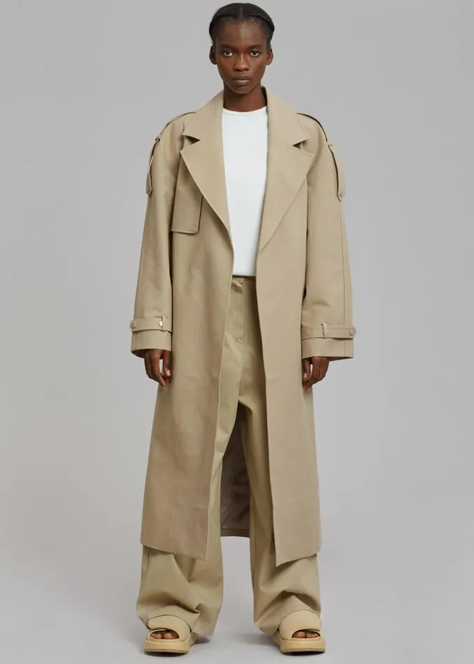 Women The Frankie Shop Outerwear Rhodes Trench Coat Natural