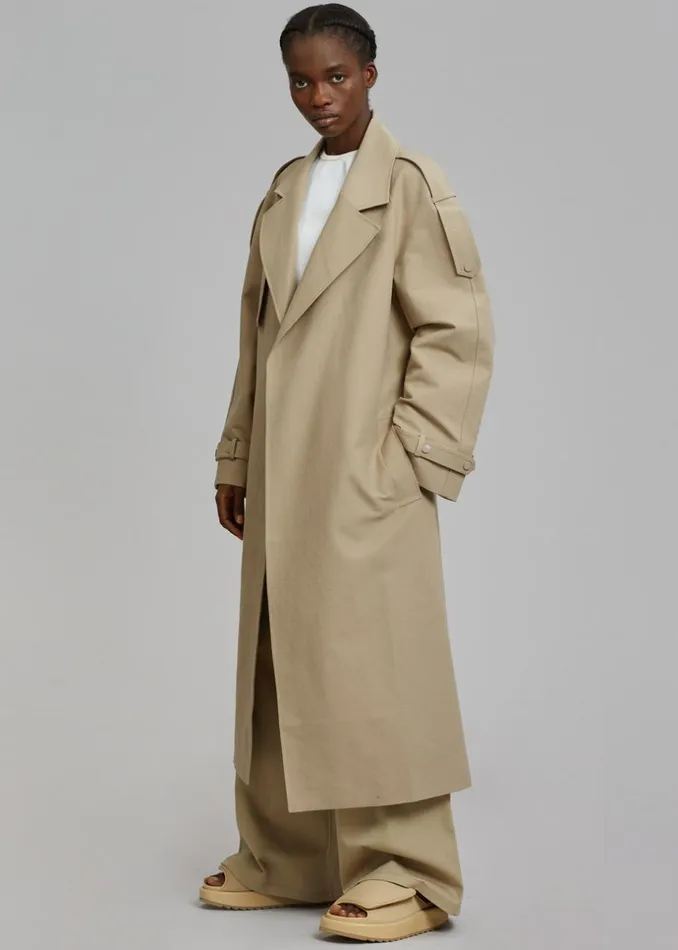 Women The Frankie Shop Outerwear Rhodes Trench Coat Natural