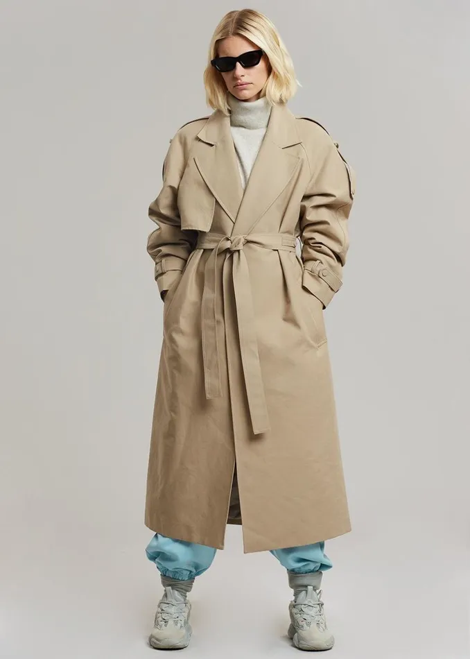 Women The Frankie Shop Outerwear Rhodes Trench Coat Natural