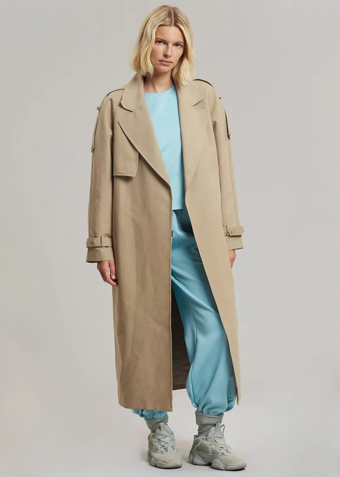 Women The Frankie Shop Outerwear Rhodes Trench Coat Natural