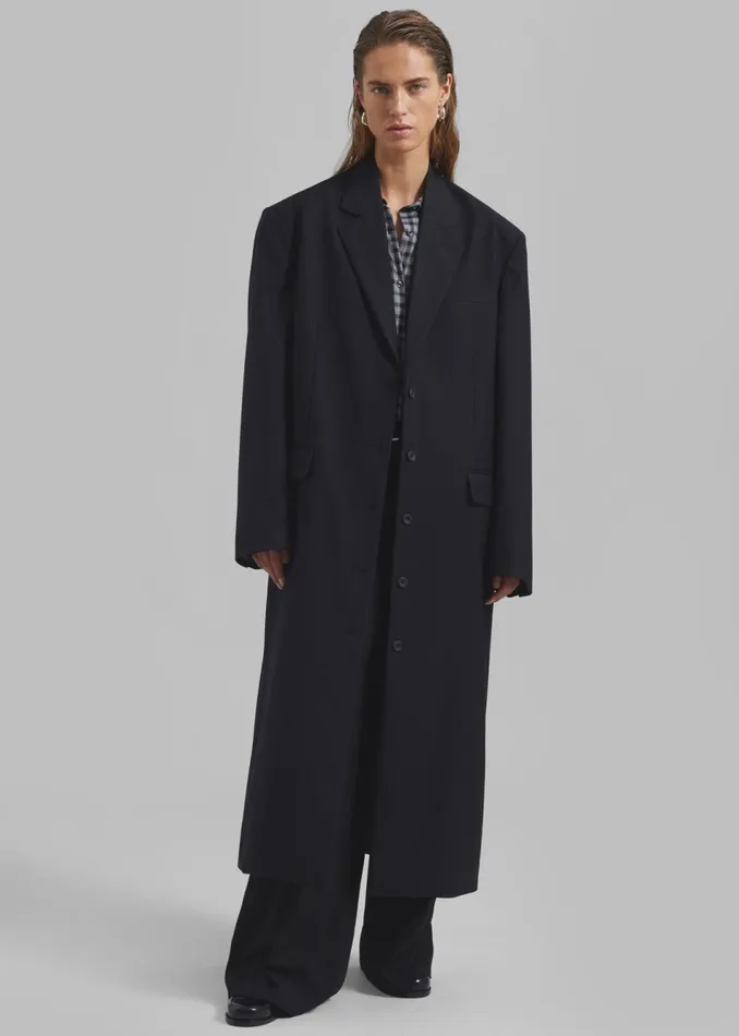 Women The Frankie Shop Outerwear Robinson Long Coat Black