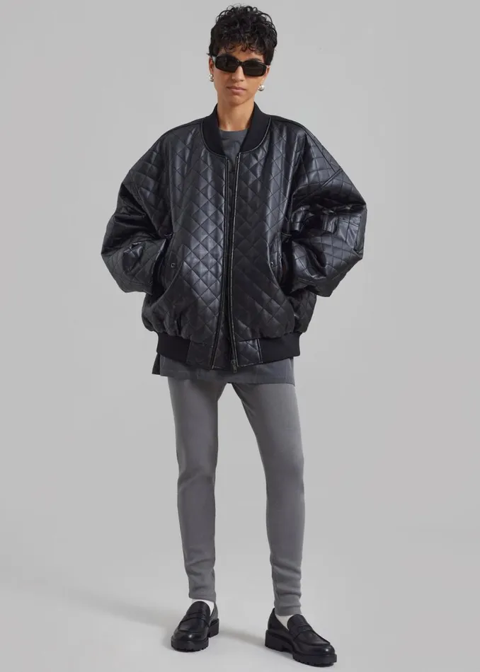 Women The Frankie Shop Outerwear Rosalia Quilted Jacket Black
