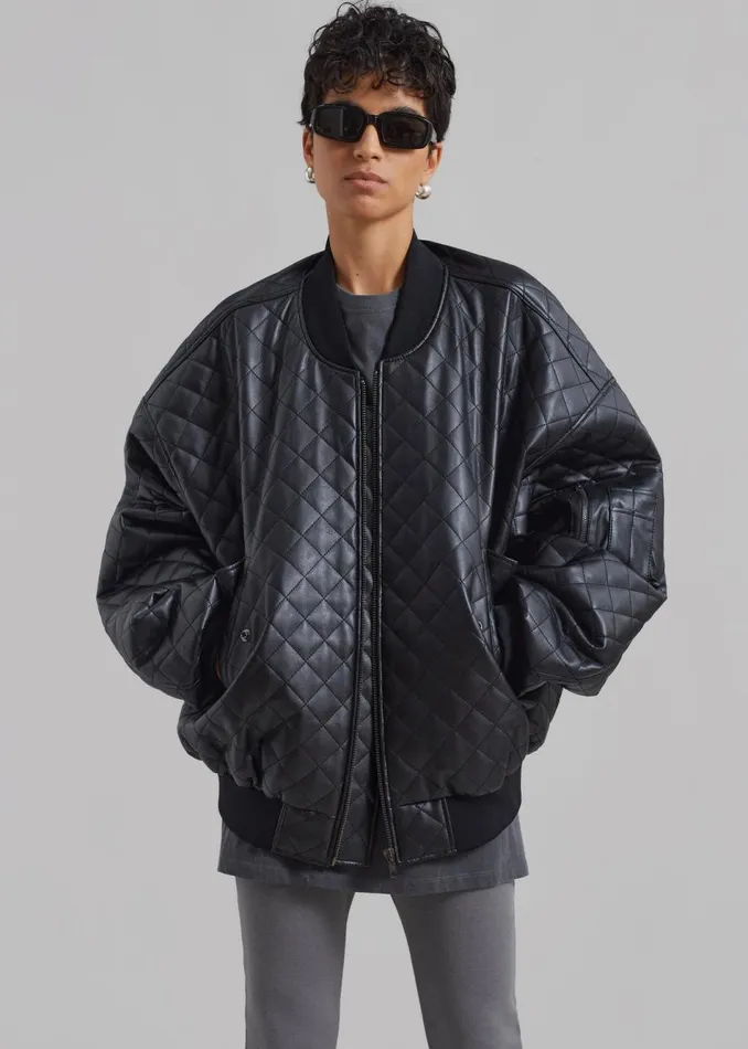 Women The Frankie Shop Outerwear Rosalia Quilted Jacket Black