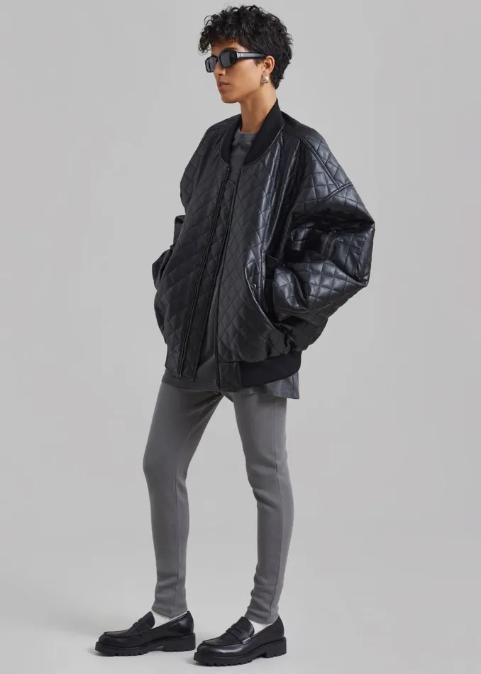 Women The Frankie Shop Outerwear Rosalia Quilted Jacket Black