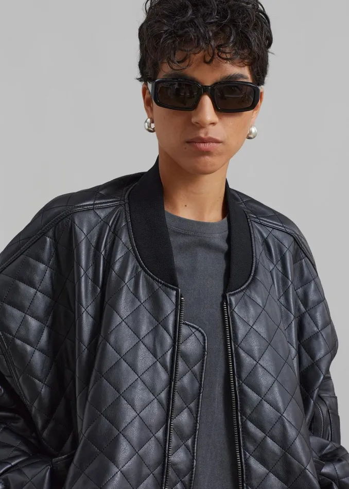 Women The Frankie Shop Outerwear Rosalia Quilted Jacket Black