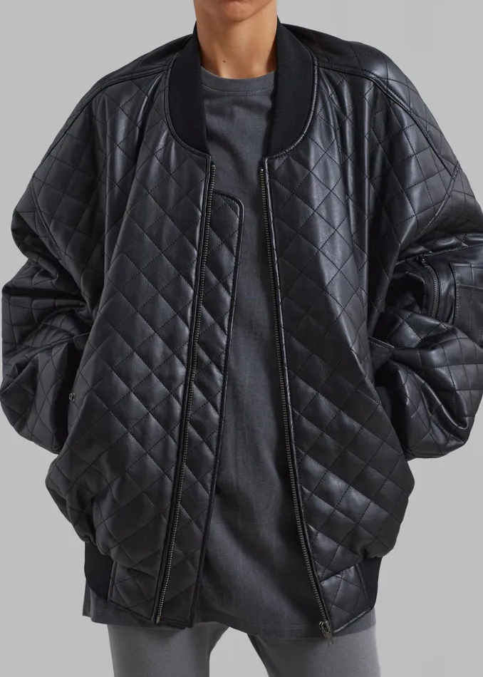 Women The Frankie Shop Outerwear Rosalia Quilted Jacket Black
