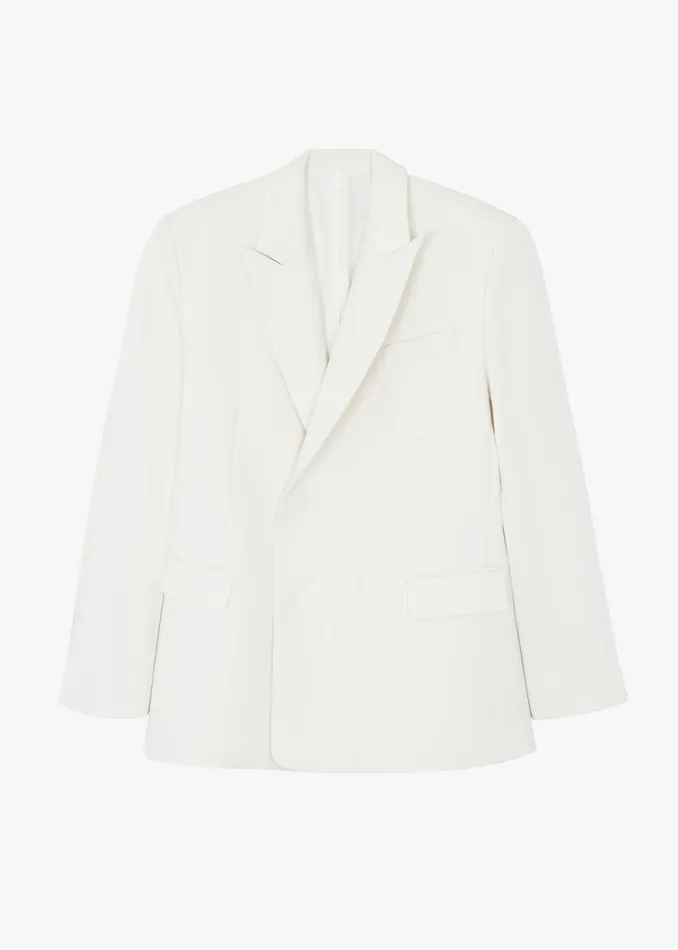 Women The Frankie Shop Outerwear Sadie Oversized Double Breasted Blazer Cream