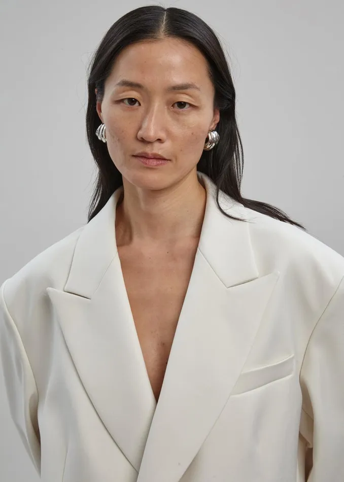 Women The Frankie Shop Outerwear Sadie Oversized Double Breasted Blazer Cream
