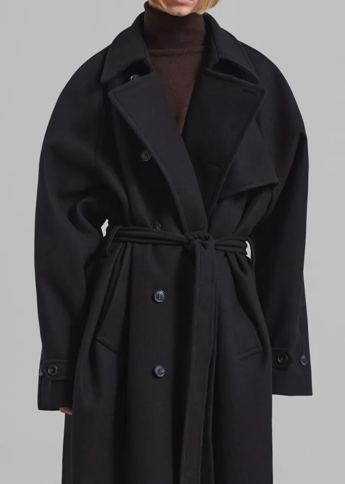 Women The Frankie Shop Outerwear Salem Trench Coat Black